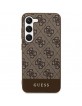 Guess Samsung S24 Case Cover 4G Stripe Brown