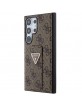 Guess Samsung S24 Ultra Case Grip Stand Rhinestone Diamond Brown