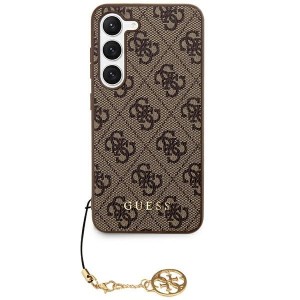 Guess Samsung S24 Case Cover Charms 4G Brown
