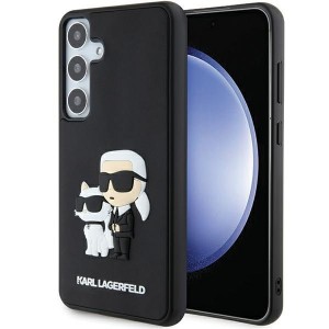 Karl Lagerfeld Samsung S24 Hülle Case Silikon 3D Karl Choupette Schwarz