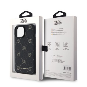 Karl Lagerfeld iPhone 15 Case Magafe Head Black