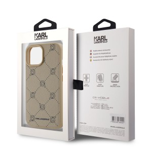 Karl Lagerfeld iPhone 15 Hülle Case Magafe Head Braun