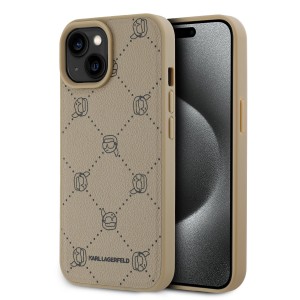 Karl Lagerfeld iPhone 15 Pro Hülle Case Magafe Head Braun