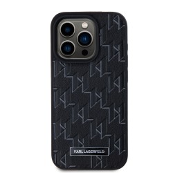 Karl Lagerfeld iPhone 15 Pro Hülle Case MagSafe Monogram Schwarz