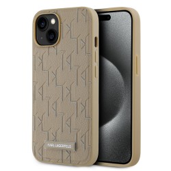 Karl Lagerfeld iPhone 14 Pro Max Hülle Case MagSafe Monogram Beige