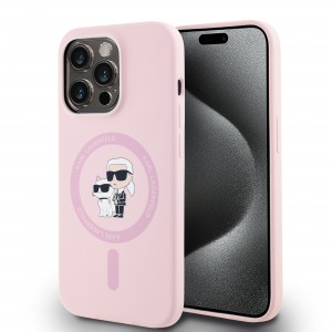 Karl Lagerfeld iPhone 14 Pro Max Case Magsafe Karl Choupette Pink