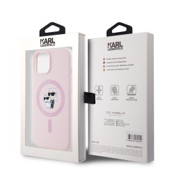 Karl Lagerfeld iPhone 15 Hülle Case Magsafe Karl Choupette Rosa