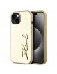 Karl Lagerfeld iPhone 14 / 13 Hülle Case Metal Signature Gold