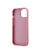 Karl Lagerfeld iPhone 15 Case Metal Signature Pink