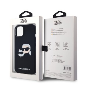 Karl Lagerfeld iPhone 14 / 13 Case Magsafe Karl Choupette Heads Black