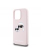  Karl Lagerfeld iPhone 15 Pro Hülle Case Magsafe Karl Choupette Heads Rosa