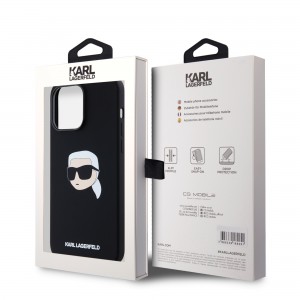 Karl Lagerfeld iPhone 14 Pro Max Case Magsafe Karl Heads Black