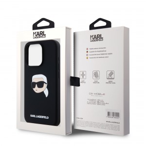 Karl Lagerfeld iPhone 15 Hülle Case Magsafe Karl Heads Schwarz