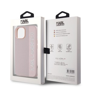 Karl Lagerfeld iPhone 14 / 13 Case Rhinestones Charm Pink