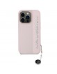 Karl Lagerfeld iPhone 14 Pro Case Rhinestones Charm Saffiano Pink