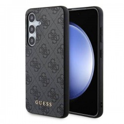 Guess Samsung S24 Case Cover 4G Metal Logo Black
