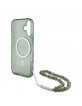 Guess iPhone 16 Pro Max Case MagSafe Glitter Strap Green