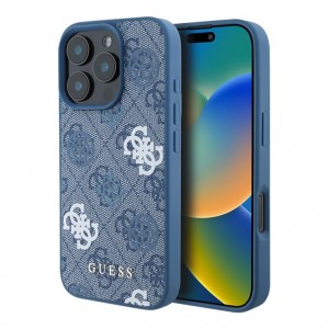 Guess iPhone 16 Pro Hülle Case MagSafe Cover Peony Blau