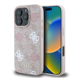 Guess iPhone 16 Pro Max Hülle Case MagSafe Cover Peony Rosa