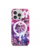Guess iPhone 16 Pro Max Flowers MagSafe Case Purple