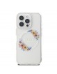 Guess iPhone 16 Pro Max Case MagSafe Flowers Ring Transparent