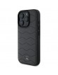 Mercedes iPhone 16 Pro Max Case Cover Genuine Leather Waves Black