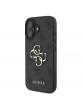 Guess iPhone 16 Case Big 4G Metal Logo Cover Black