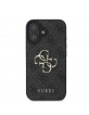 Guess iPhone 16 Case Big 4G Metal Logo Cover Black