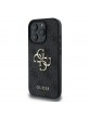 Guess iPhone 16 Pro Case Big 4G Metal Logo Cover Black