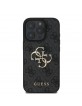 Guess iPhone 16 Pro Hülle Case Big 4G Metal Logo Cover Schwarz