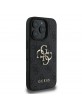 Guess iPhone 16 Pro Case Big 4G Metal Logo Cover Black