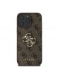 Guess iPhone 16 Pro Max Case Big 4G Metal Logo Cover Brown