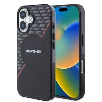 AMG Mercedes iPhone 16 Hülle Case MagSafe Rhombs Schwarz Rot