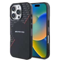 AMG Mercedes iPhone 16 Pro Max Hülle Case MagSafe Rhombs Schwarz Rot