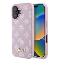 Guess iPhone 16 Hülle Case MagSafe Peony Rosa Pink