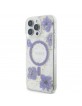 Guess iPhone 16 Pro Case MagSafe Resin Flowers Purple