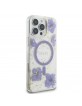Guess iPhone 16 Pro Case MagSafe Resin Flowers Purple