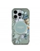 Guess iPhone 16 Pro Max Flowers MagSafe Case Green