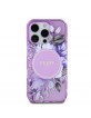 Guess iPhone 16 Pro Max Flowers MagSafe Case Purple