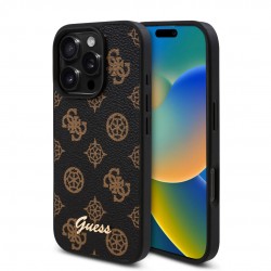 Guess iPhone 16 Pro Hülle Case Cover Peony Black