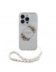 Guess iPhone 16 Pro Case MagSafe Flowers Pearl Strap