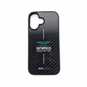 Aston Martin iPhone 16 Hülle Case Real Carbon Schwarz