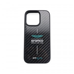 Aston Martin iPhone 16 Pro Max Hülle Case Real Carbon Schwarz