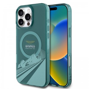 Aston Martin iPhone 16 Pro Max Hülle Case MagSafe F1 Car Grün