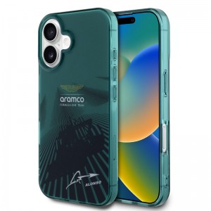 Aston Martin iPhone 16 Hülle Case Alonso Signature Grün
