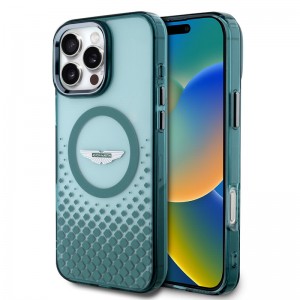Aston Martin iPhone 16 Pro Max Hülle Case MagSafe Squares Grün