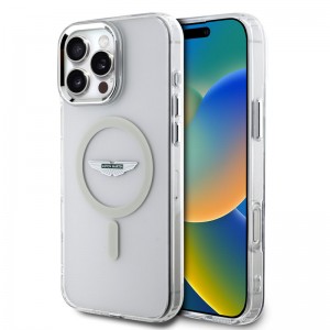Aston Martin iPhone 16 Pro Max Hülle Case MagSafe Frosted Transparent