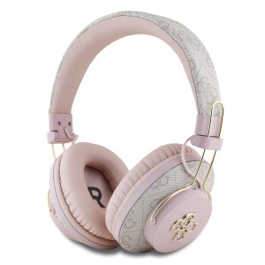 Guess Bluetooth Kopfhörer ENC 4G Metal Logo Wireless Rosa