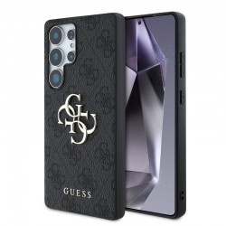 Guess Samsung S25 Ultra Hülle Case Big 4G Metalllogo Schwarz