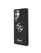 Guess Samsung S25 Ultra Hülle Case Big 4G Metal Fixed Glitter Schwarz